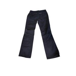 Harley Davidson Womens Black Flare Leg Grommet Detail Denim Jeans Size 12